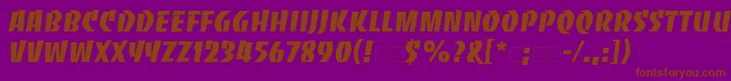 BancoLt-fontti – ruskeat fontit violetilla taustalla