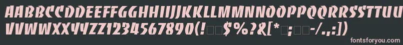 BancoLt Font – Pink Fonts on Black Background