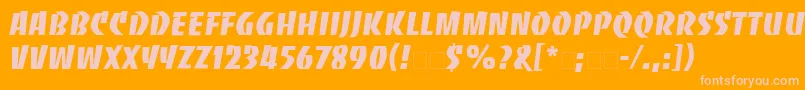 BancoLt Font – Pink Fonts on Orange Background