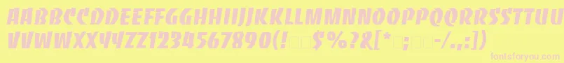 BancoLt Font – Pink Fonts on Yellow Background