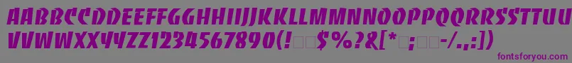 BancoLt-Schriftart – Violette Schriften auf grauem Hintergrund