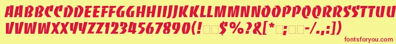 BancoLt Font – Red Fonts on Yellow Background