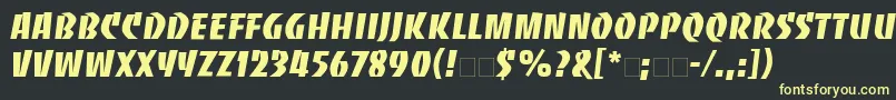 BancoLt Font – Yellow Fonts on Black Background