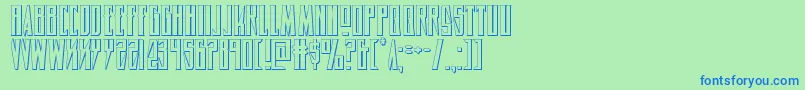 Timberwolf3D2 Font – Blue Fonts on Green Background