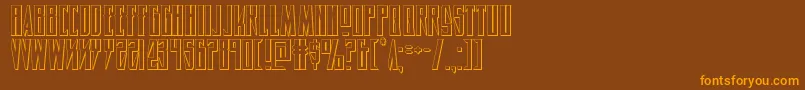 Timberwolf3D2 Font – Orange Fonts on Brown Background