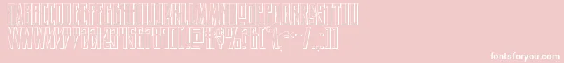 Timberwolf3D2-Schriftart – Weiße Schriften auf rosa Hintergrund