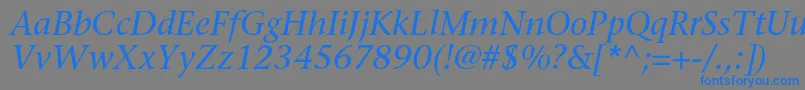 SonetserifcItalic Font – Blue Fonts on Gray Background