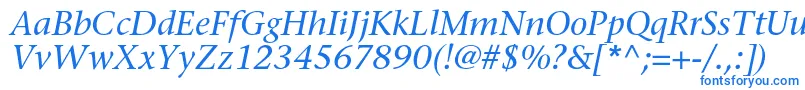 SonetserifcItalic Font – Blue Fonts on White Background