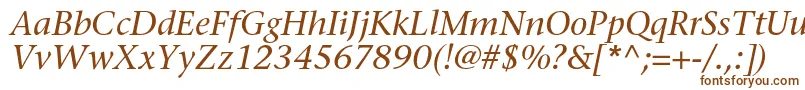 SonetserifcItalic Font – Brown Fonts on White Background