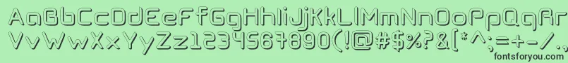 CogtanShadowRegular-fontti – mustat fontit vihreällä taustalla