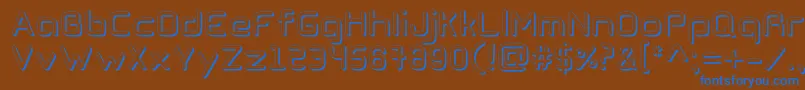 CogtanShadowRegular Font – Blue Fonts on Brown Background