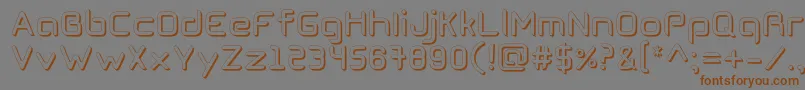 CogtanShadowRegular Font – Brown Fonts on Gray Background