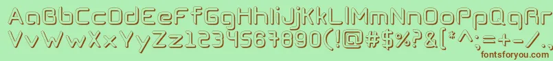 CogtanShadowRegular Font – Brown Fonts on Green Background