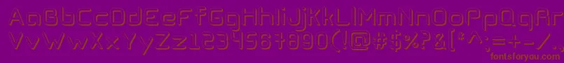 CogtanShadowRegular Font – Brown Fonts on Purple Background