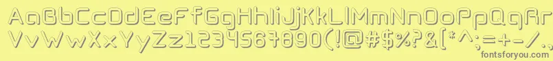 CogtanShadowRegular Font – Gray Fonts on Yellow Background