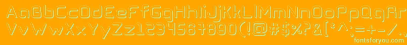 CogtanShadowRegular Font – Green Fonts on Orange Background