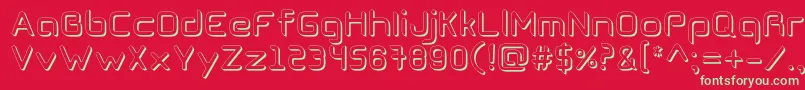 CogtanShadowRegular Font – Green Fonts on Red Background