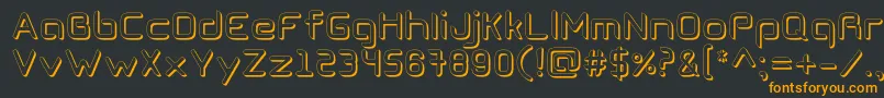 CogtanShadowRegular Font – Orange Fonts on Black Background