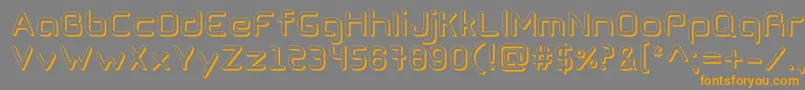 CogtanShadowRegular Font – Orange Fonts on Gray Background