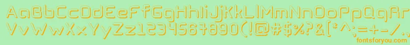 CogtanShadowRegular Font – Orange Fonts on Green Background