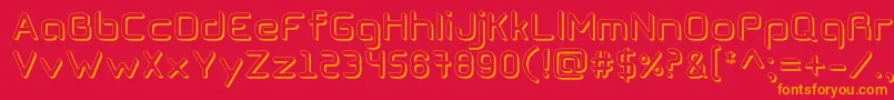 CogtanShadowRegular Font – Orange Fonts on Red Background