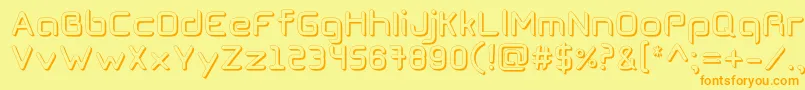 CogtanShadowRegular Font – Orange Fonts on Yellow Background