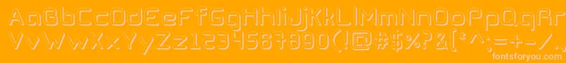 CogtanShadowRegular Font – Pink Fonts on Orange Background