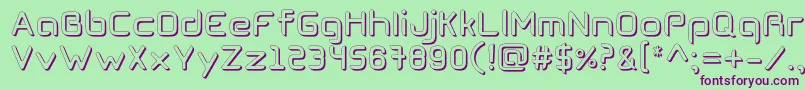 CogtanShadowRegular Font – Purple Fonts on Green Background