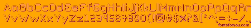 CogtanShadowRegular Font – Purple Fonts on Orange Background