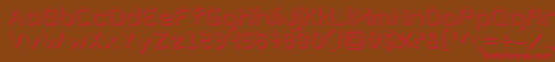 CogtanShadowRegular Font – Red Fonts on Brown Background