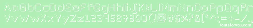 CogtanShadowRegular Font – White Fonts on Green Background