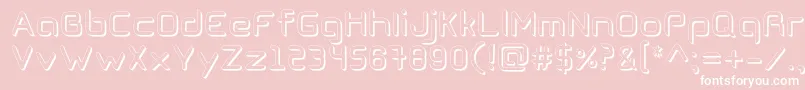 CogtanShadowRegular-Schriftart – Weiße Schriften auf rosa Hintergrund