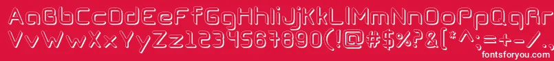 CogtanShadowRegular Font – White Fonts on Red Background