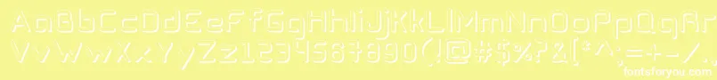 CogtanShadowRegular Font – White Fonts on Yellow Background