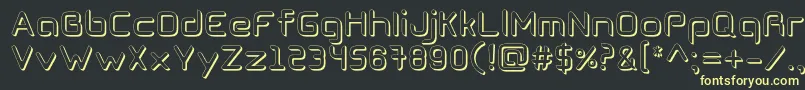 CogtanShadowRegular Font – Yellow Fonts on Black Background