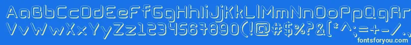 CogtanShadowRegular Font – Yellow Fonts on Blue Background