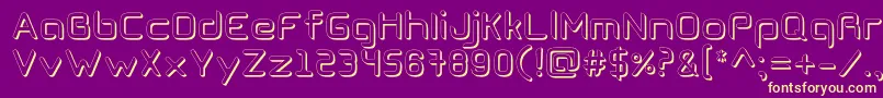 CogtanShadowRegular Font – Yellow Fonts on Purple Background