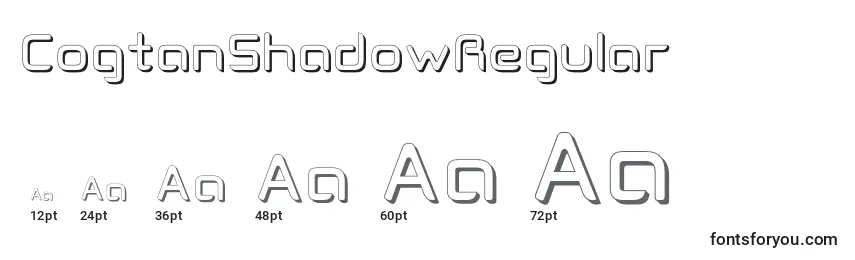 Размеры шрифта CogtanShadowRegular