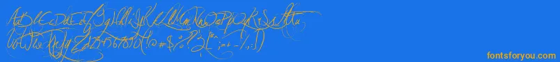 JellykaVampireStreet Font – Orange Fonts on Blue Background