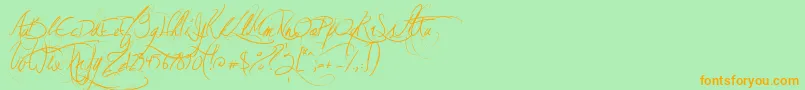 JellykaVampireStreet Font – Orange Fonts on Green Background