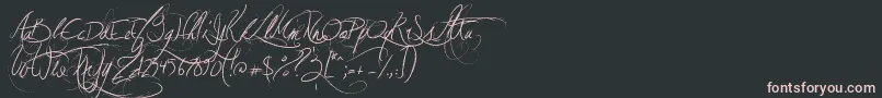 Fonte JellykaVampireStreet – fontes rosa em um fundo preto