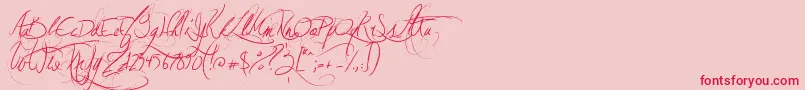 JellykaVampireStreet-Schriftart – Rote Schriften auf rosa Hintergrund