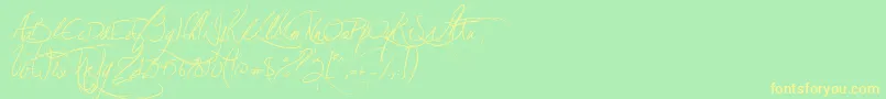 JellykaVampireStreet Font – Yellow Fonts on Green Background