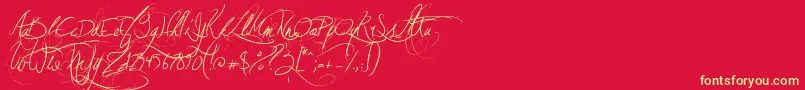 JellykaVampireStreet Font – Yellow Fonts on Red Background