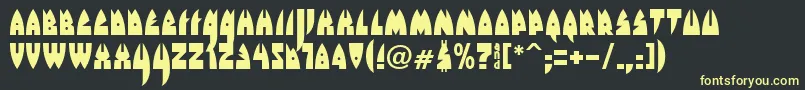 Rakefm Font – Yellow Fonts on Black Background