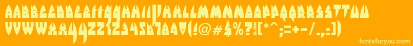Rakefm Font – Yellow Fonts on Orange Background