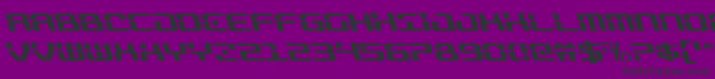 Trooperscondleft-Schriftart – Schwarze Schriften auf violettem Hintergrund