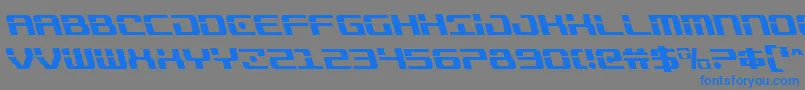 Шрифт Trooperscondleft – синие шрифты на сером фоне