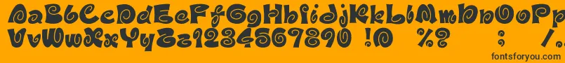 D3Spiralism Font – Black Fonts on Orange Background