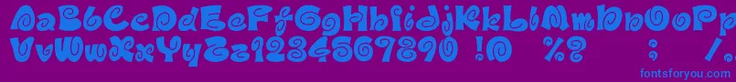 D3Spiralism Font – Blue Fonts on Purple Background